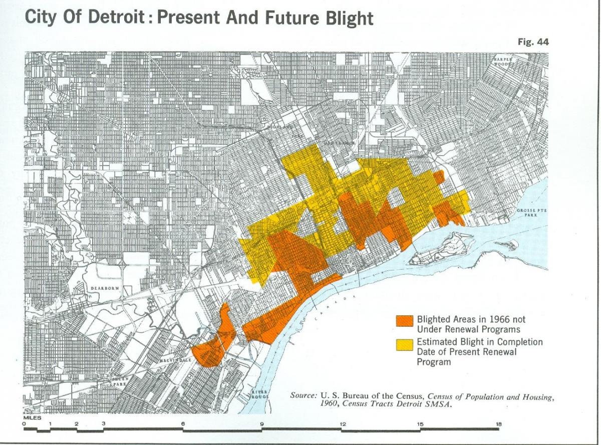 mapa de Detroit xancre