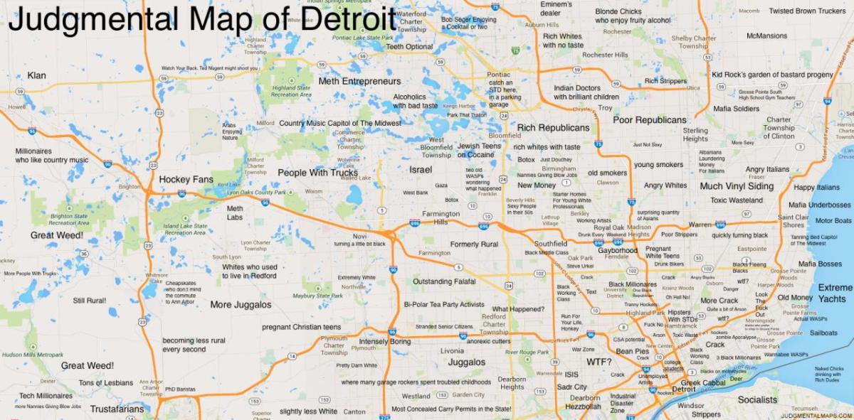 judgemental mapa de Detroit