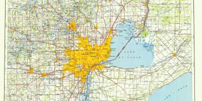 Detroit, EUA mapa
