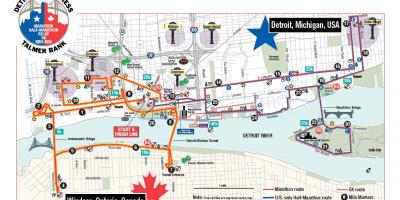 Mapa de Detroit marató