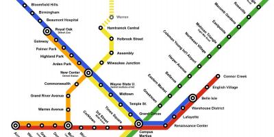 Mapa de Detroit Metro