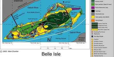 Mapa de Belle Isle Detroit