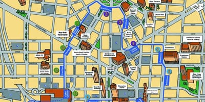 Detroit atraccions mapa
