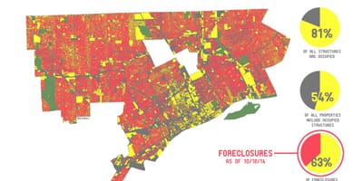 Detroit població mapa