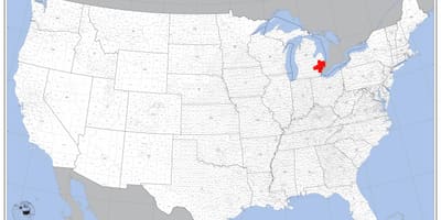 Detroit ubicació al mapa