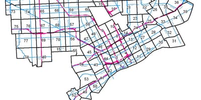Detroit zonificació mapa
